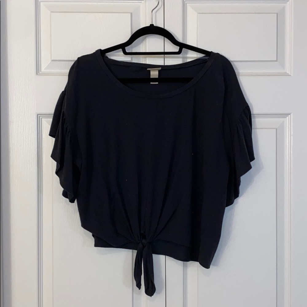 Charcoal Grey Cropped Tee